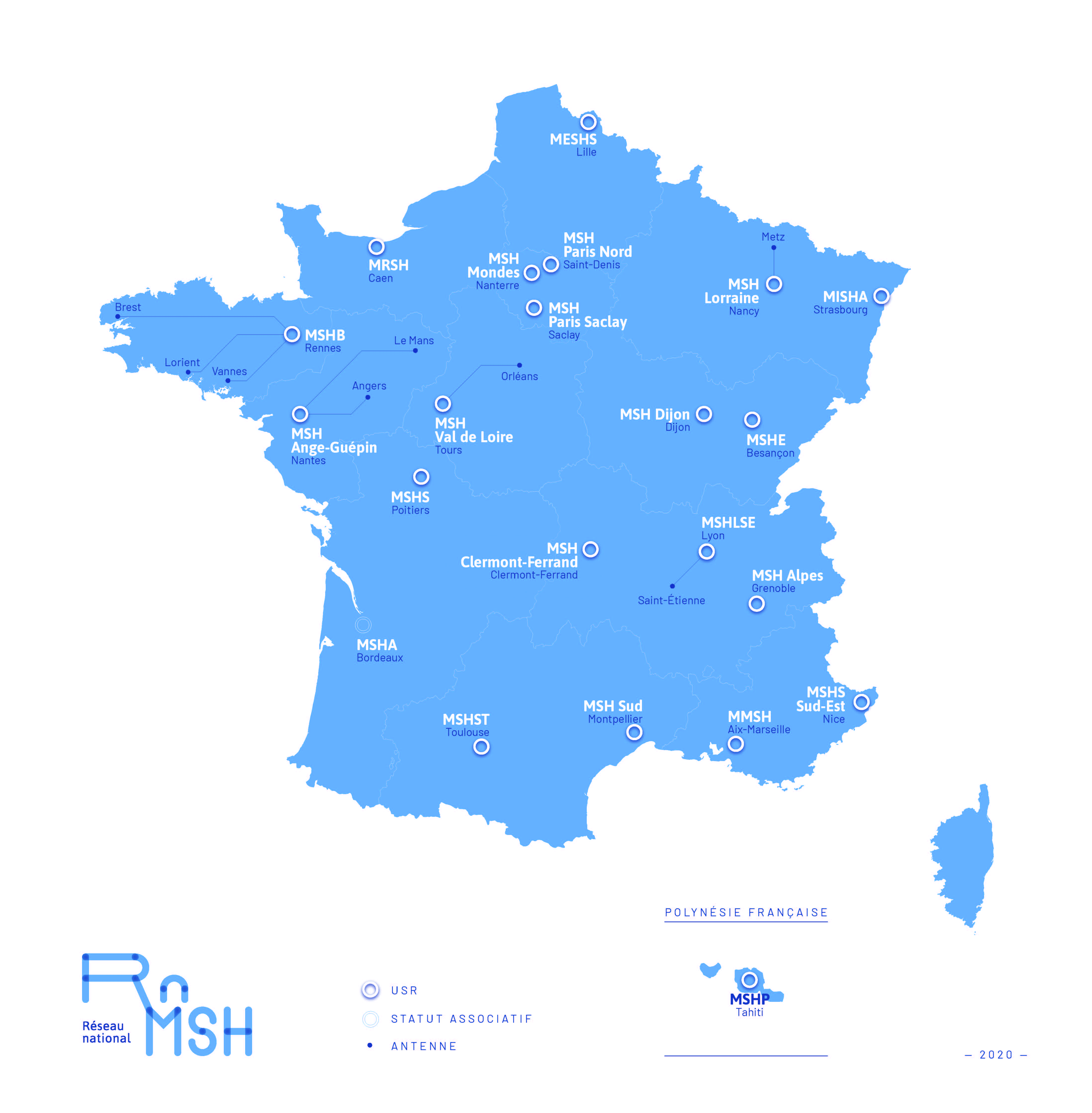 Carte des MSH (RnMSH)